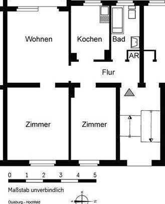 Schöne 3 Zimmer-Erdgeschoß-Wohnung mit Balkon in Hochfeld ab 01.12.2024!