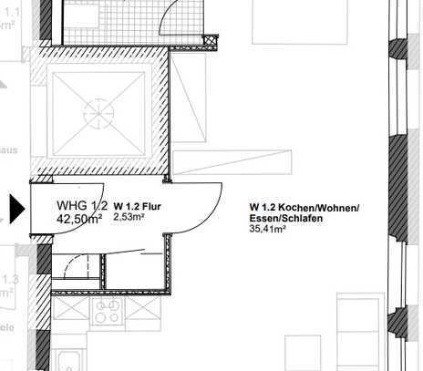 Erstbezug nach Sanierung: Schöne 1-Zimmer-Wohnung in Regensburg