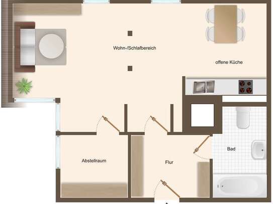 *Einbauküche* Sanierte & Möblierte 1 Zimmerwohnung in Top Lage