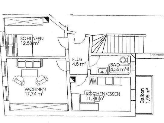 2,0-Zimmerwohnung mit Balkon!