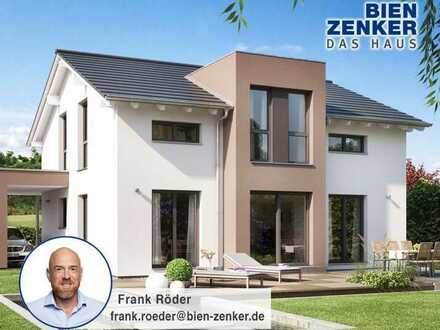 Bauen mit Bien-Zenker: Modernes Satteldach-Einfamilienhaus in Wintersdorf