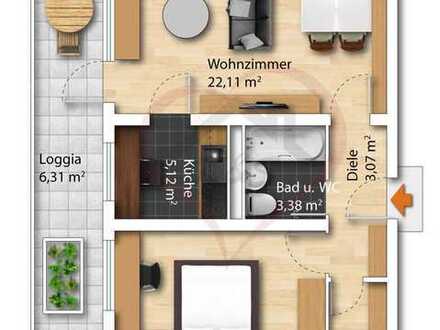 Sanierungsbedürftige 2-Zimmer-Wohnung mit viel Potenzial in Lampertheim