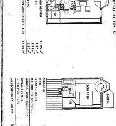 Attraktive 2-Zimmer-Maisonette-Wohnung mit Balkon und EBK in Würzburg