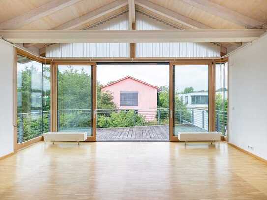 Exklusives, lichtdurchflutetes Haus mit großzügigen Fensterfronten und unverbaubarem Weitblick