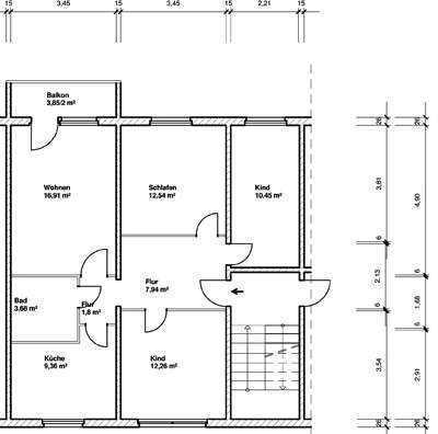 herrliche 4 Raum Wohnung ohne Durchgangszimmer, Bad mit Wanne, Balkon