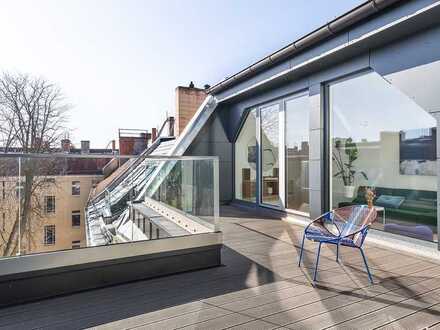 Erstbezug: Lichtdurchflutete Dachgeschosswohnung 182 m², mit 4 Zimmern, Wintergarten und Terrasse