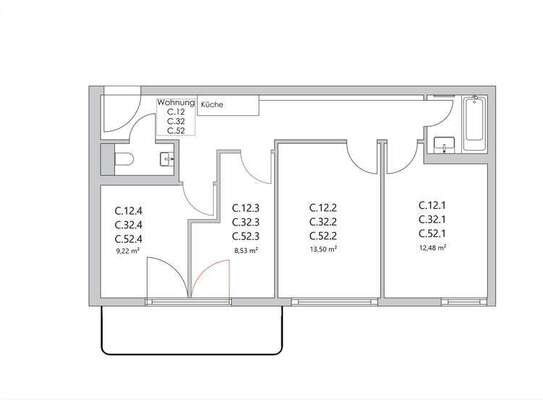 Zimmer Zimmer in der Nazarethkirchstraße 51 (Aufgang C)