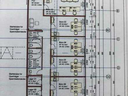 Büro Neubau mit bis zu 250 qm ab 01.10.2024, individuell unterteilbar ab 19 qm