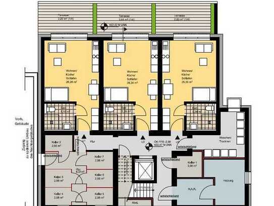 Moderne 1-Zimmer Wohnung im Souterrain