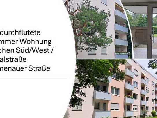 Lichtdurchflutete 4-Zimmer-Wohnung mit Balkon in München Hadern (Blumenau)