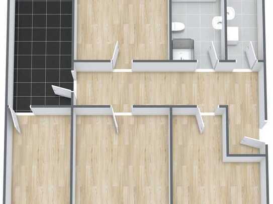 top sanierte 4-Zimmer-Wohnung mit Einbauküche