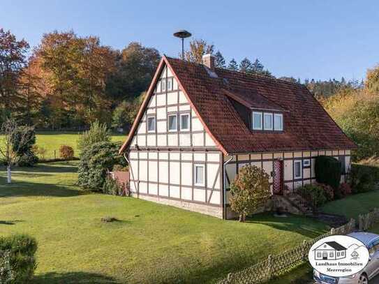 Fachwerkcharme mit Höhenluft und Ausblick - direkt am Waldrand vom Deister!