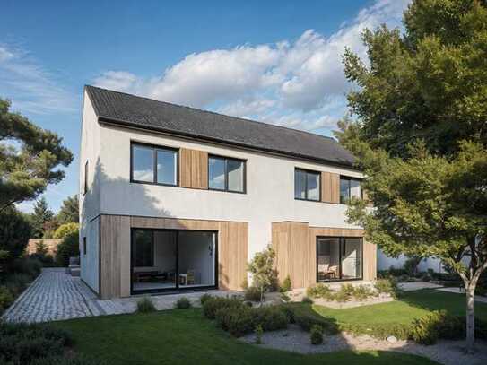 Modernes Doppelhaus am Auenwald – Wohnen in naturnaher Toplage