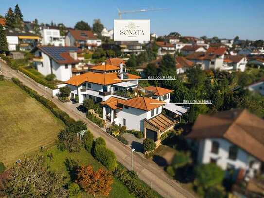 Unternehmervilla (Zweifamilienhaus) mit Aufzug, Spa, Rooftop-Oase und atemberaubendem Panorama