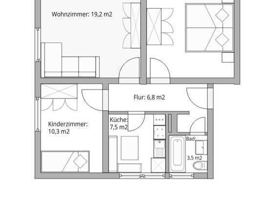 Sanierte 3-Zimmer-Wohnung in Bergkamen