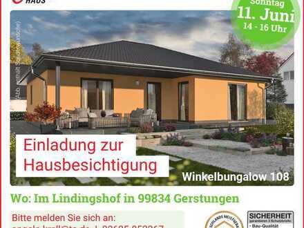 Besichtigen Sie hier einen Winkelbungalow von Town & Country Massivhaus , bitte melden Sie sich an
