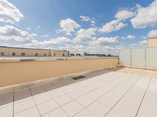 Erstbezug - Neubau / Helle Wohnung mit großer Dachterrasse freut sich auf eine Familie!