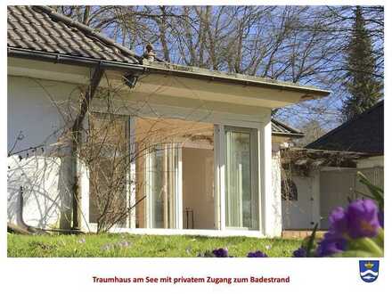 TRAUMHAFT LEBEN, WOHNEN UND ARBEITEN in einer Villa am Starnberger See mit privatem Seezugang