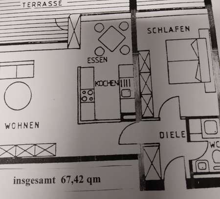 EG Wohnung -2 Zimmer mit Terrasse