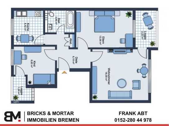 GUT GESCHNITTENE 3 ZI-
WOHNUNG(EN) NÄHE WESTBAD / PARADICE