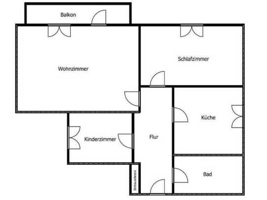 Ihre neue Wohnung: gemütliche 3-Zimmer-Wohnung mit Balkon und neuem Bad