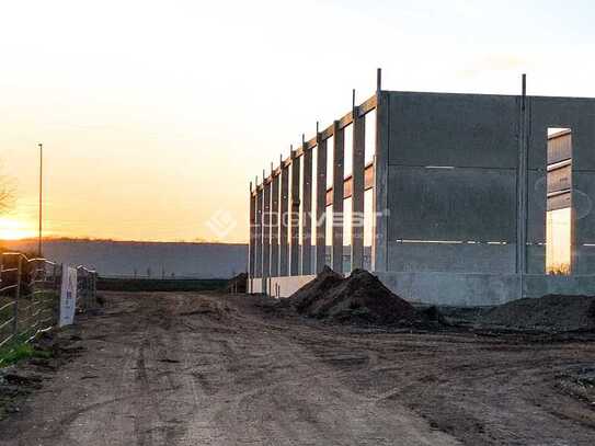 Projektierter Neubau Lagerhalle an der A72