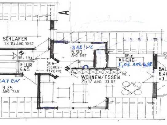 Ansprechende und gepflegte 3-Zimmer-Dachgeschosswohnung mit Balkon und Einbauküche in Kulsheim