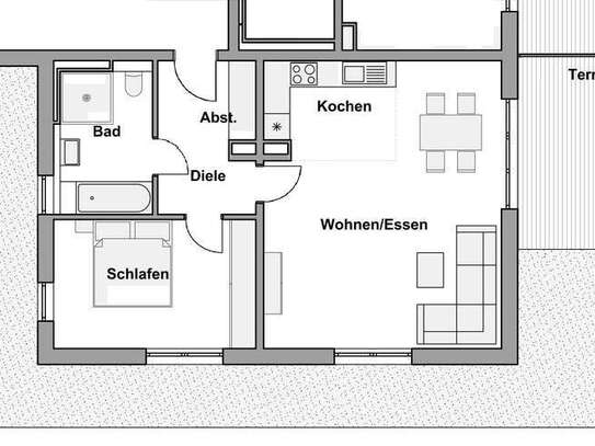 Neubau: 2-Zimmer Servicewohnung in Weilerswist Wohnung A12