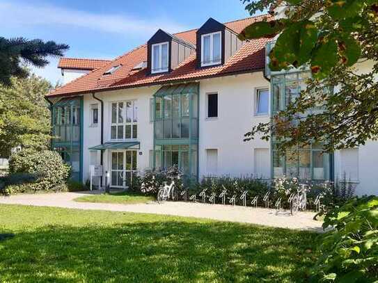 vermietete 1 Zi.-Whg. (Erbpacht) - Küche mit Fenster, Terrasse, TG in 85570 MARKT SCHWABEN