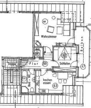 Neuwertige, gepflegte und lichtdurchflutete 2-Zimmer-Wohnung im DG mit Balkon in Waldkirch-Buchholz