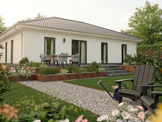 Der Bungalow mit dem charmanten Walmdach – stufenlos glücklich sein / Preis zzgl. Grundstück