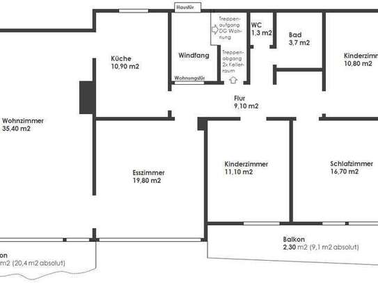 5-Zimmer Wohnung mit 2 Balkonen in Wernau, Sanierung 2023