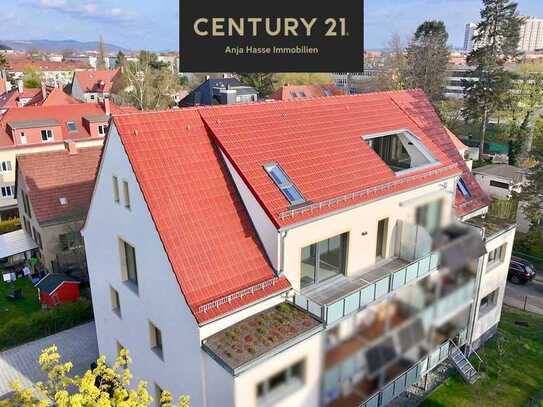Erstbezug: Penthouse mit West-Terrassen am Großen Garten