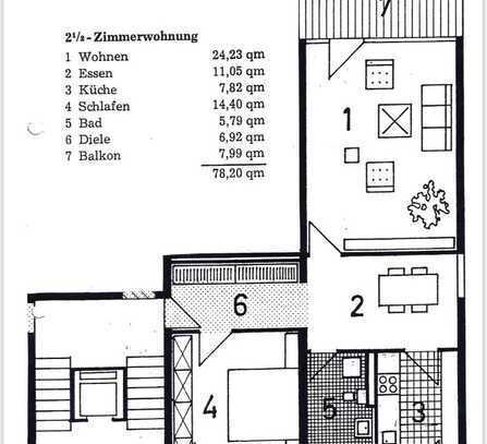 Helle 2,5-Zimmer-Wohnung mit Balkon in Ettlingen