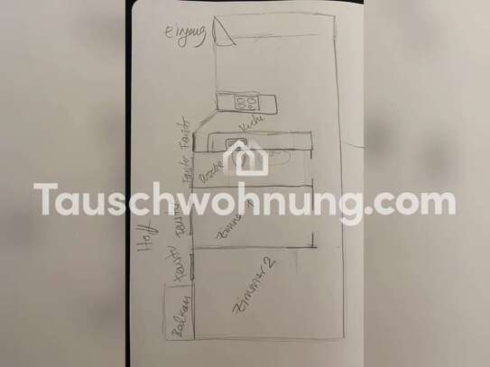 Tauschwohnung: Tausche meine 2Zimmer Wohnung gegen 3 Zimmer