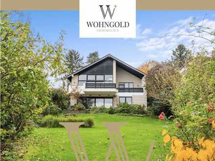 Panoramablick aufs Siebengebirge: freistehendes Einfamilienhaus mit Kamin + großem Garten