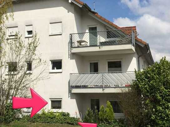 Sehr schön gelegene 2-Raum-EG-Wohnung mit Terrasse zum Garten in Angelbachtal von privat