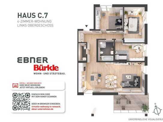 NEUBAU – Lichtdurchflutete 4-Zimmer-Wohnung im 3. Obergeschoss | C.7