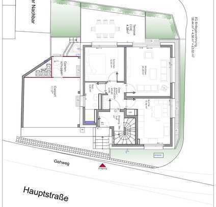 Helle 2-Raum-EG-Wohnung mit gehobener Innenausstattung mit großer Terrasse in Börtlingen