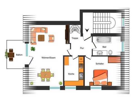 MISBURG-Nord: Moderne 3-Zimmer Wohnung mit sonnigem Balkon und Kfz-Stellplatz