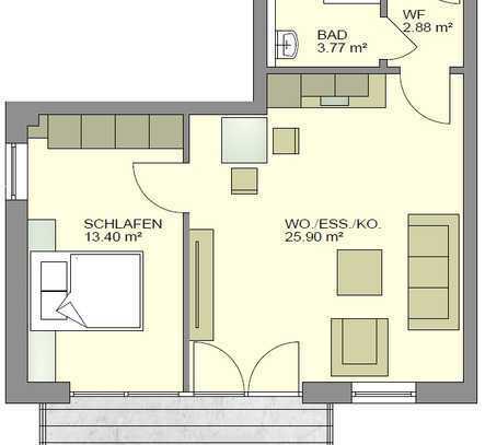 Helle moderne 2-Zimmer-Wohnung "Bewerberstopp"