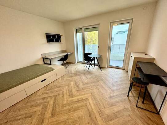 Neubau!! möblierte Single-Wohnung mit direkt in Adlershof, EBK + Balkon!!!