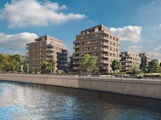 Komfortable 2,5-Zi.-Gartenwohnung mit Süd-Terrasse direkt an der Spree