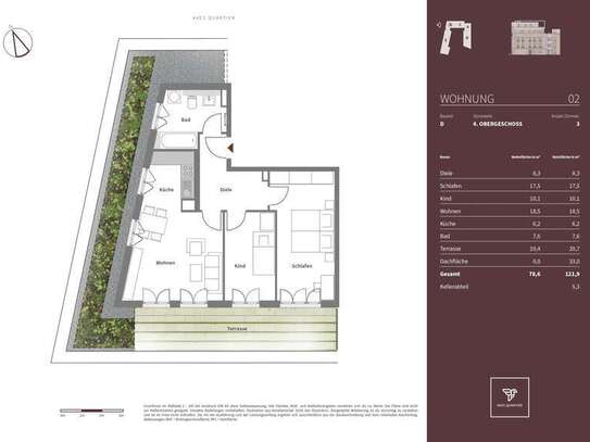 3 Zimmer Neubau-Erstbezug Dachterrassen-Wohnung von privat in Haar