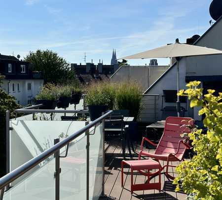 Maisonette-Wohnung mit Dachterrasse und Domblick in Köln-Nippes