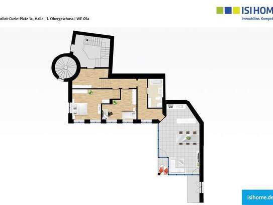 3-Zimmer-Wohnung im "Château de Curie" - WE05a