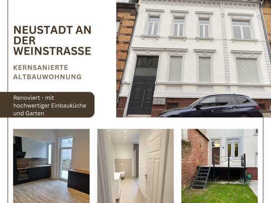 Kernsanierte Altbauwohnung mit Terrasse, Garten & Pfälzer Sandsteincharme