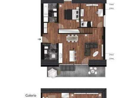NEUBAU Attraktive 3 oder 4 -Zimmer Wohnung mit Galerie und Dachterrasse - KFW55