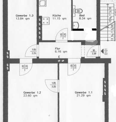 Schöne und helle Wohn-/ Büroeinheit - EG - 84,38 m² - OSW