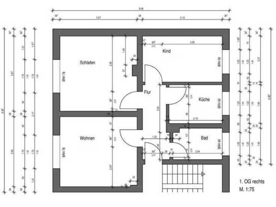 Ruhig gelegene 3-Zimmer-Wohnung zur Miete in Erkrath